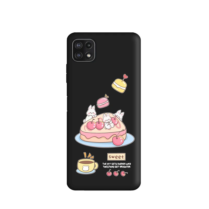 کاور قاب گارد طرح کیک کد t8420 مناسب برای گوشی موبایل سامسونگ Galaxy A22 5G
