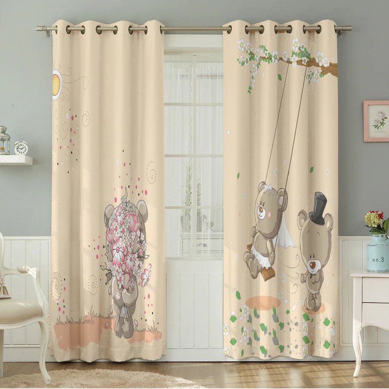 پرده نیروانا طرح  کودک مدل مخمل کد 8128سایز 140×280 سانتی متر