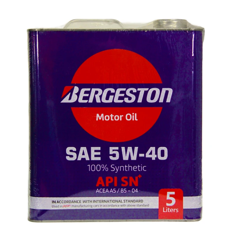 روغن موتور خودرو بنزینی برجستون مدل 25000 SN PLUS 5W-40 حجم 5 لیتر
