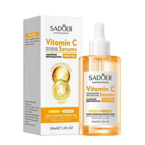 سرم سفید کننده و ترمیم کننده سادور مدل  ویتامین سی مناسب برای انواع پوست حجم 100 میلی لیتر