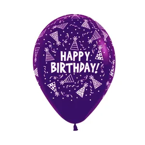 بادکنک مدل Happy Birthday مجموعه 12 عددی