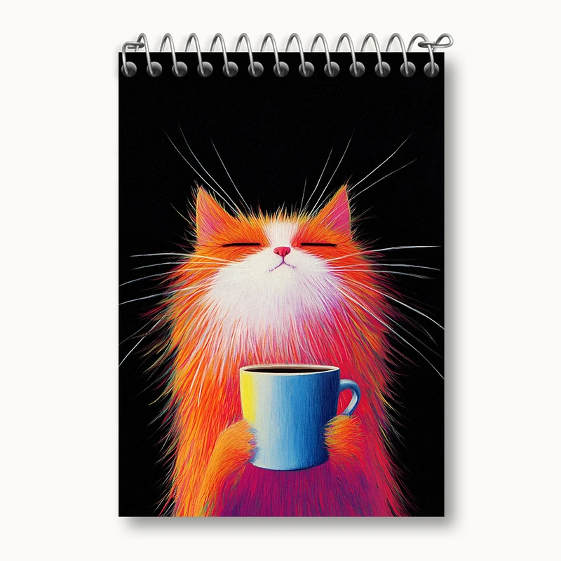 دفتر یادداشت 50 برگ خندالو طرح گربه (Cat) کد N4885