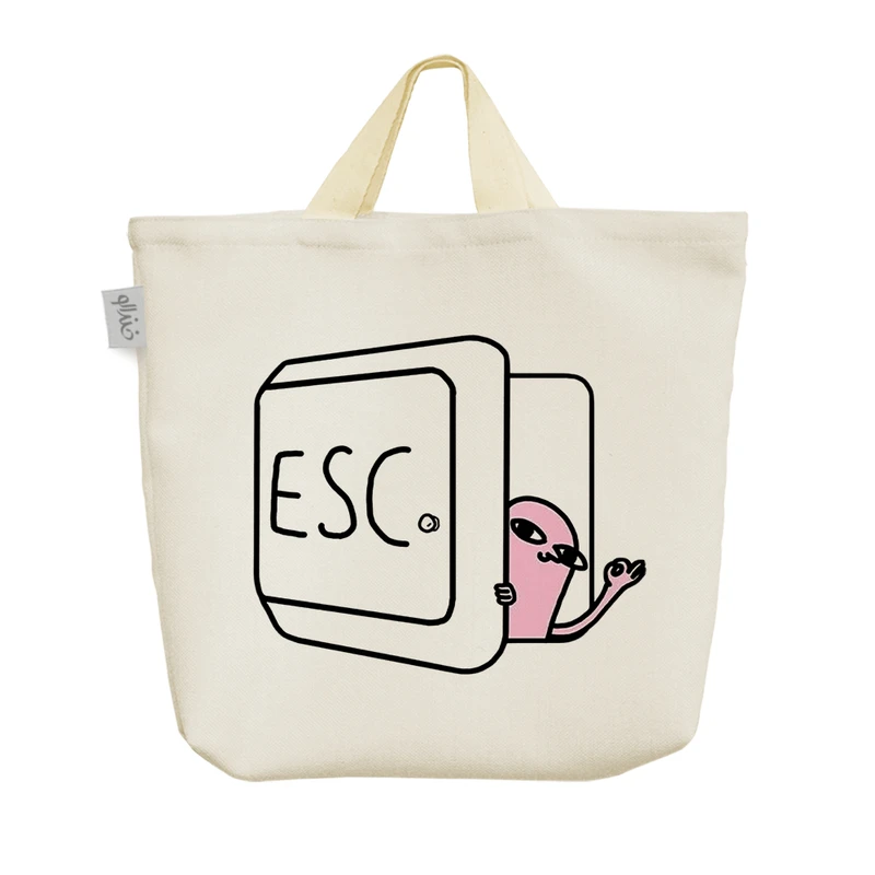 ساک خرید خندالو مدل دکمه اسکیپ فانتزی کد H156