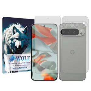 Wolf Tough model transparent Screen Protector Suitable for Google Pixel 9 Pro XL Mobile Phone with Back Protector
