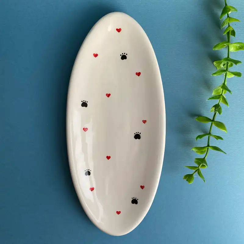 ظرف سرامیکی مدل پنجه و قلب