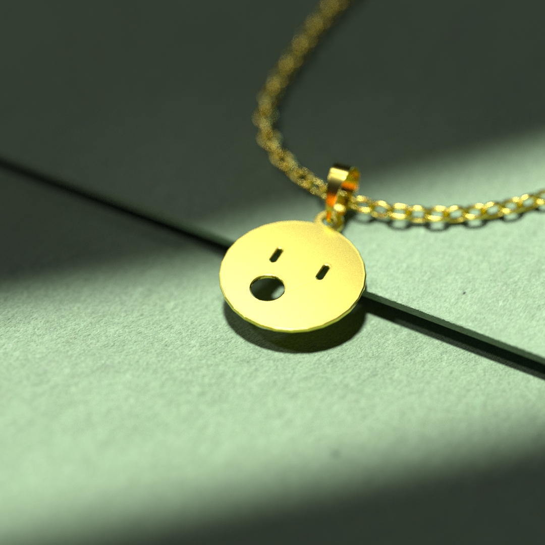 گردنبند طلا 18 عیار زنانه مدوپد مدل ایموجی کد C3-1-1109