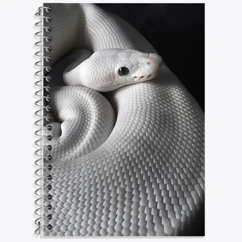 دفتر لغت 50 برگ خندالو طرح مار سفید کد F1398