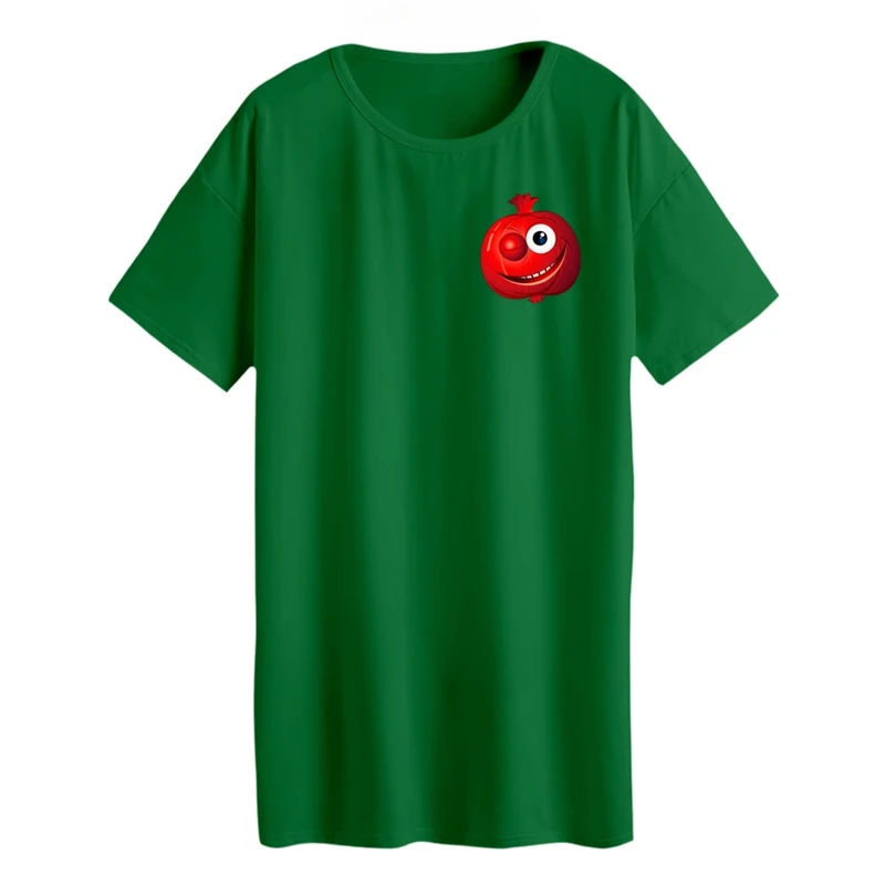 تی شرت لانگ زنانه مدل انار یلدایی کد 4