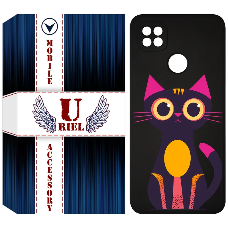 کاور یوریل قاب مدل KSH کد 46 طرح گربه مناسب برای گوشی موبایل شیائومی Redmi 9C / Redmi 10A
