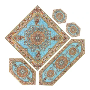 ست 5 تکه رومیزی ترمه مدل افشار کد afr-1007