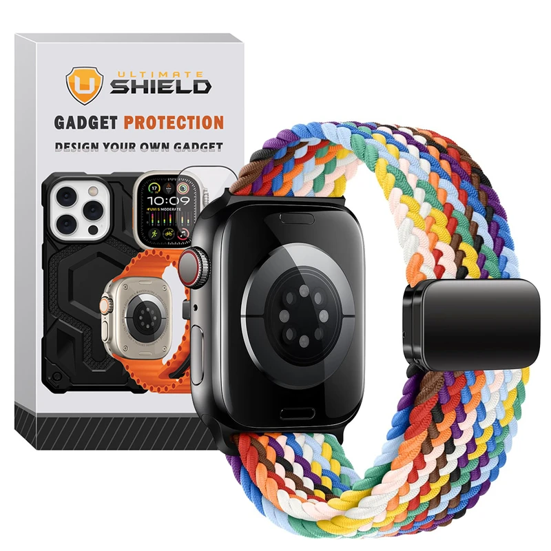 بند آلتیمیت شیلد مدل Braided Magsolo Mix مناسب برای اپل واچ 46 میلی متری سری 10/11