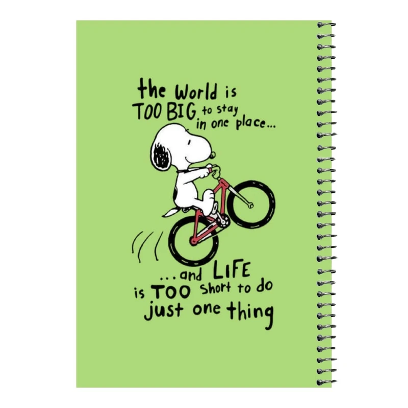 دفتر مشق 80 برگ اس جی مدل اسنوپی و دوچرخه    