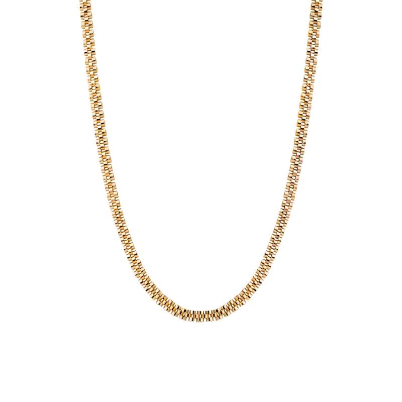 گردنبند طلا 18 عیار زنانه الی گالری مدل رولکس باریک