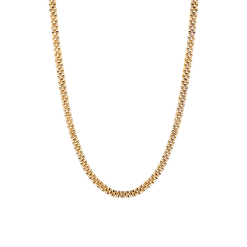 گردنبند طلا 18 عیار زنانه الی گالری مدل رولکس باریک