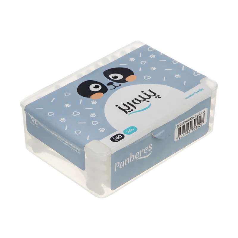 گوش پاک کن کودک پنبه ریز مدل res بسته 72 عددی