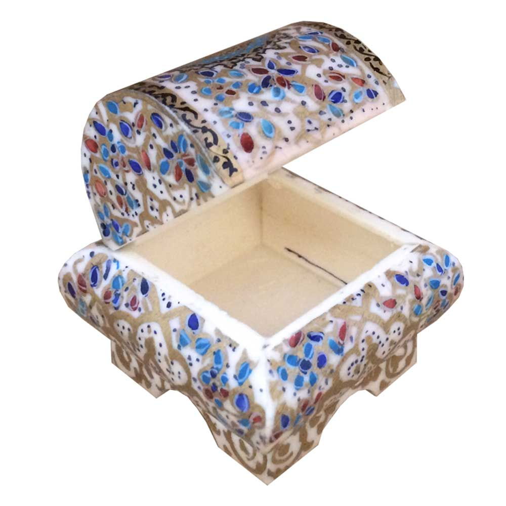 جعبه جواهرات استخوانی طرح تذهیب کد B 233