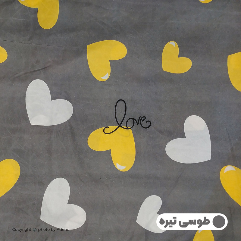 ملحفه آدنو مدل قلب کد IR86 یک نفره سایز 70x135 سانتی متر