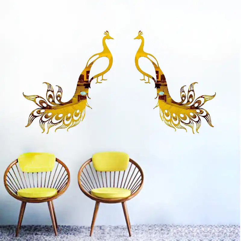 آینه پلکسی گلس آماتیس مدل طاووس بسته دو عددی