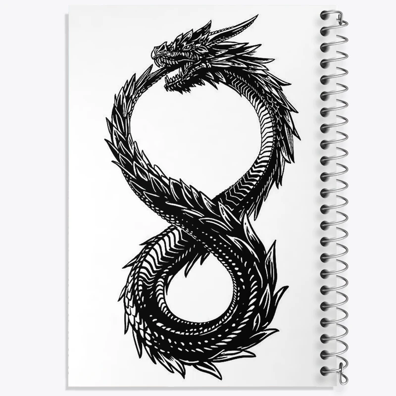 دفتر ژورنال نویسی 50 برگ خندالو مدل نقطه ای طرح بازی اسکایریم (Skyrim) کد 32761