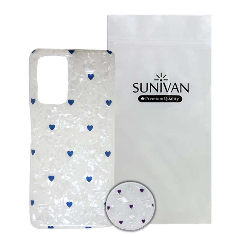 اور سانیوان مدل یخی طرح قلب مناسب برای گوشی موبایل شیائومی REDMI NOTE 10 PRO 4G به همراه پاپ سوکت