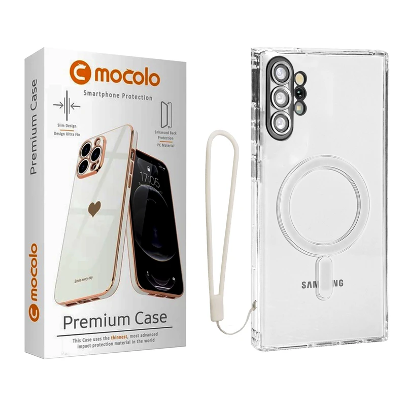 کاور موکولو مدل Clear Magsafe Strap مناسب برای گوشی موبایل سامسونگ Galaxy Note 10 Plus به همراه بند آویز