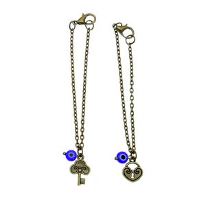 آویز ساعت زنانه مدل چشم نظر کد KL مجموعه 2 عددی