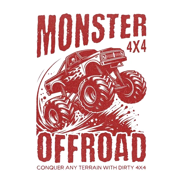 استیکر پارچه و لباس پاد آفرین طرح ماشین آفرود کد 3614