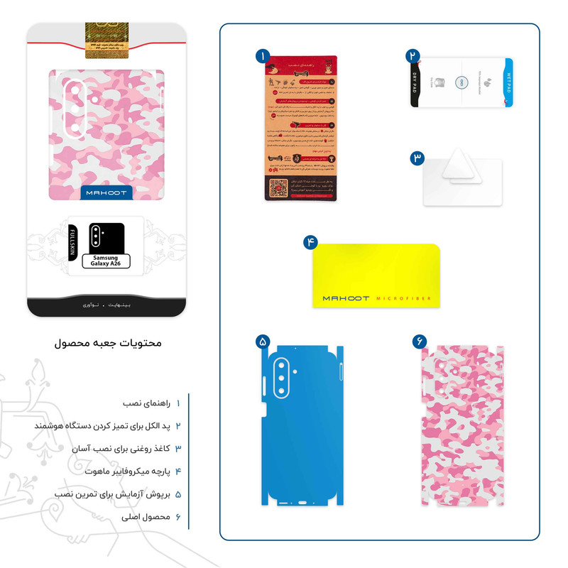 برچسب پوششی ماهوت مدل Army_Pink-FullSkin مناسب برای گوشی موبایل سامسونگ Galaxy A26