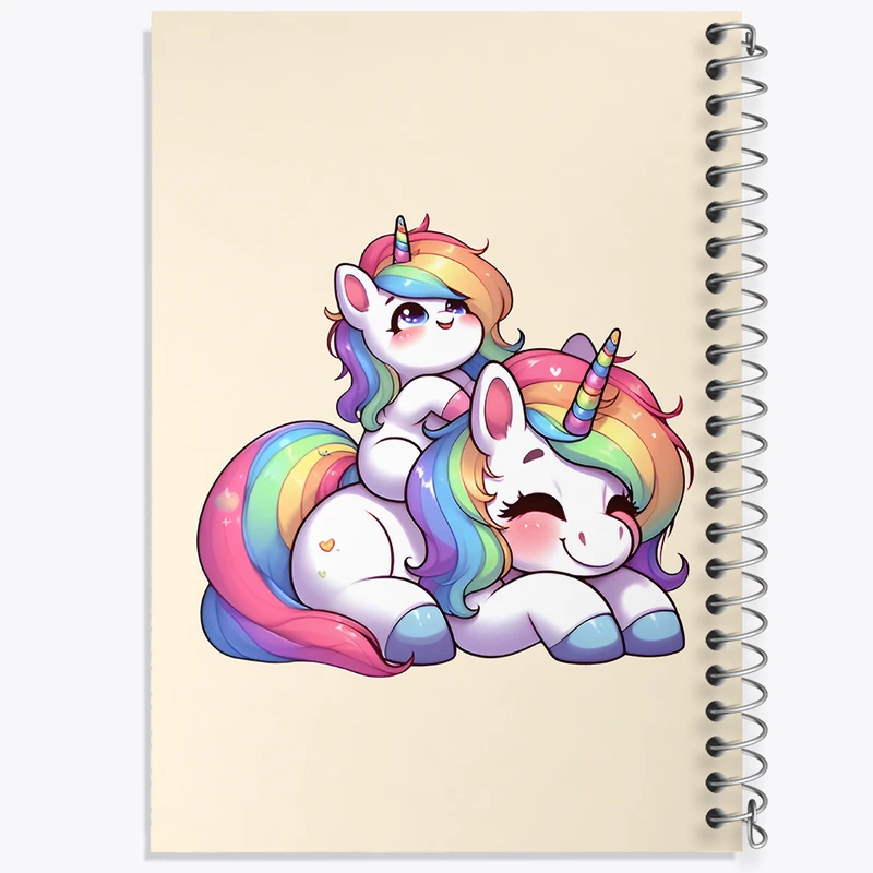 دفتر شطرنجی 50 برگ خندالو طرح اسب تک شاخ کد N5763