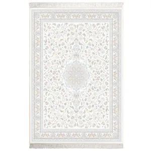فرش ماشینی محتشم طرح گیتی زمینه کرم