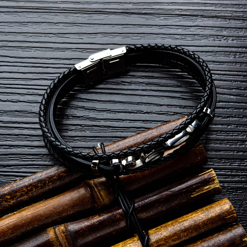 دستبند مردانه گالری گوهرسنگ مدل نت موسیقی کد GS2025PLUS