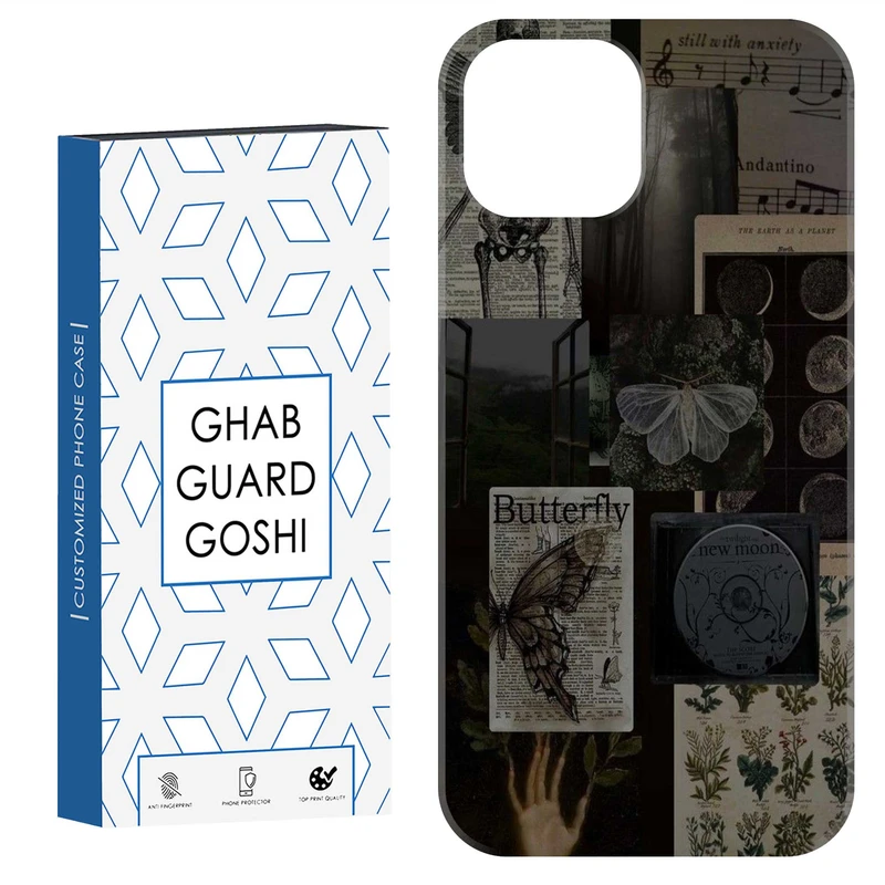 کاور قاب گارد گوشی طرح پروانه کد Dimo-216 مناسب برای گوشی موبایل اپل  IPHONE 12 / 12 PRO   