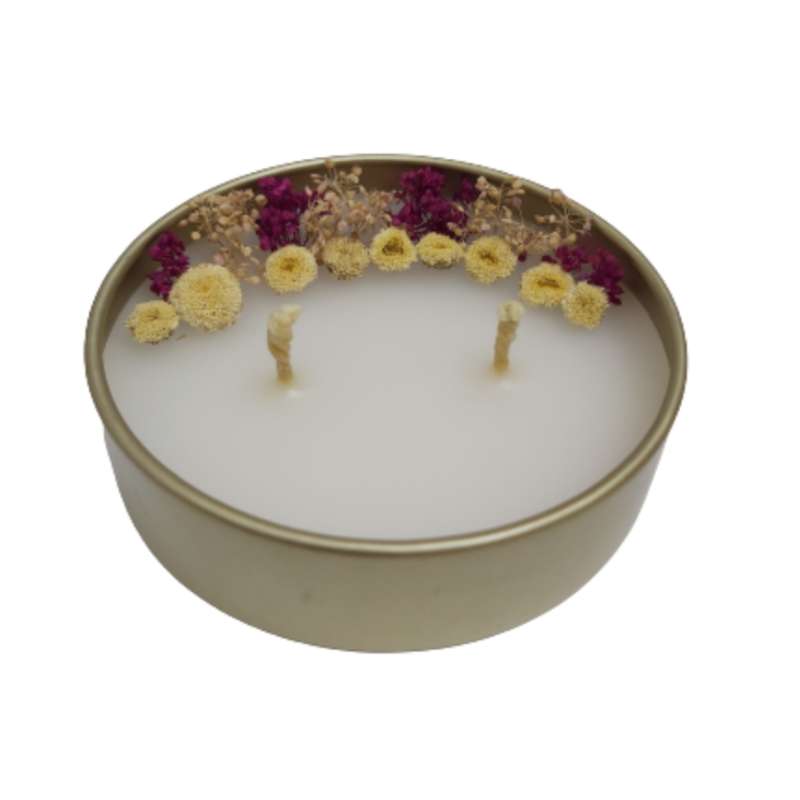 شمع دست ساز مدل قوطی فلزی معطر کد 2