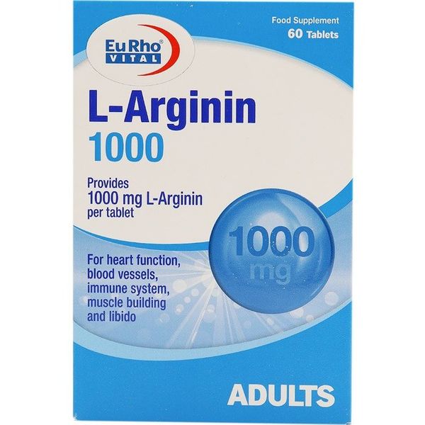 قرص آرژنین یوروویتال - 1000 میلی گرم بسته 60 عددی