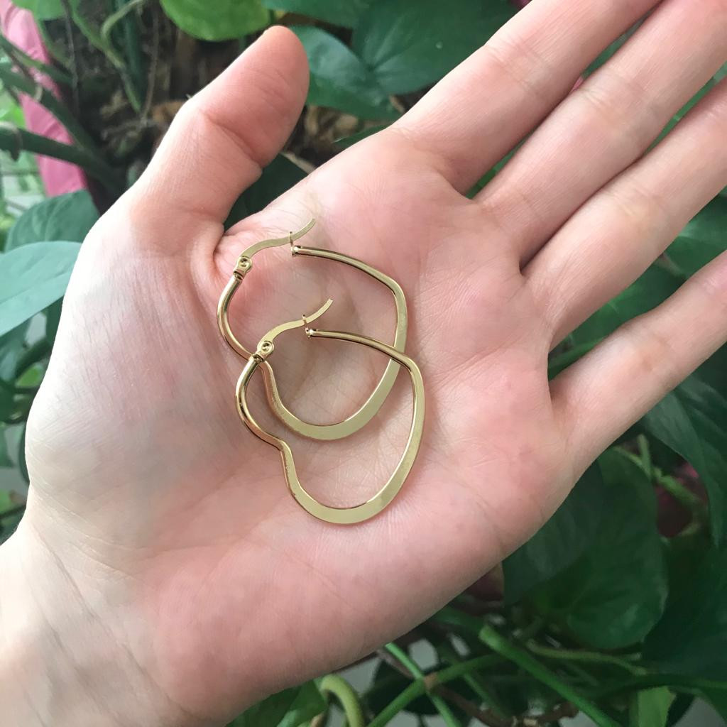 گوشواره دخترانه مدل قلبی کد 372