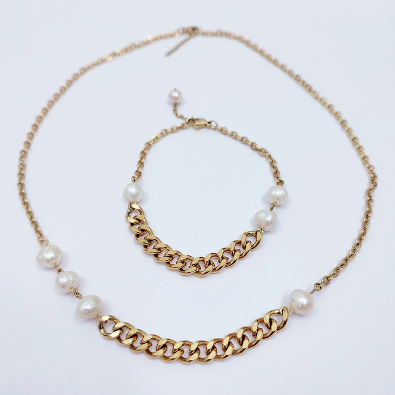 نیم ست زنانه مدل استیل مروارید نیم ست زنانه مدل استیل مروارید