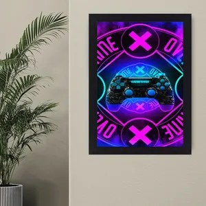 تابلو نوری گیم دکور طرح دستگیره بازی مدل Game pad 03