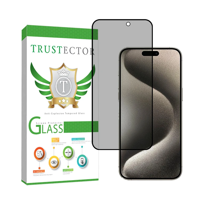 محافظ صفحه نمایش تراستکتور مدل PRIVFULLT مناسب برای گوشی موبایل اپل iPhone 15 Pro Max