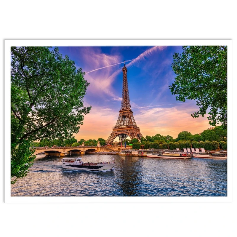 تابلو بکلیت طرح منظره شهری پاریس برج ایفل مدل W-S1378