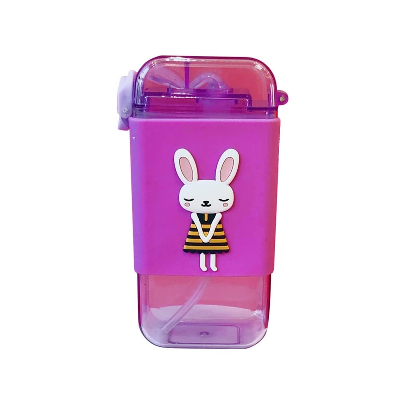 قمقمه کودک مدل نی دار طرح خرگوش کد BOBO192 گنجایش 0.200 لیتر