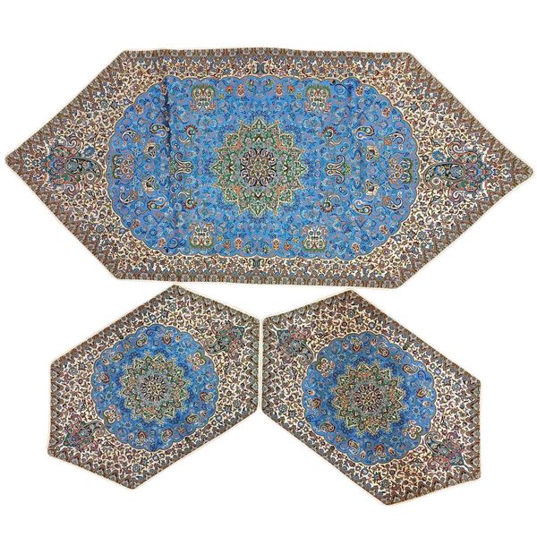 ست 3 تکه رومیزی ترمه صفائی کد 24