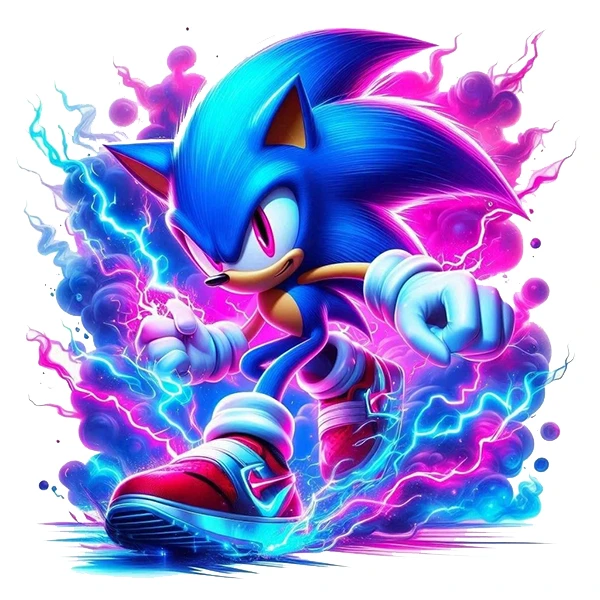 استیکر پارچه و لباس پاد آفرین طرح سونیک کد 2830