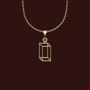 گردنبند طلا 18 عیار زنانه مدوپد مدل مکعب کد X2-1-1063