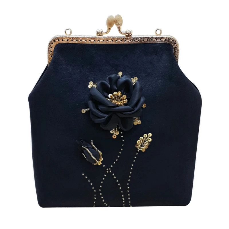 کیف مجلسی زنانه مدل روباندوزی و جواهردوزی