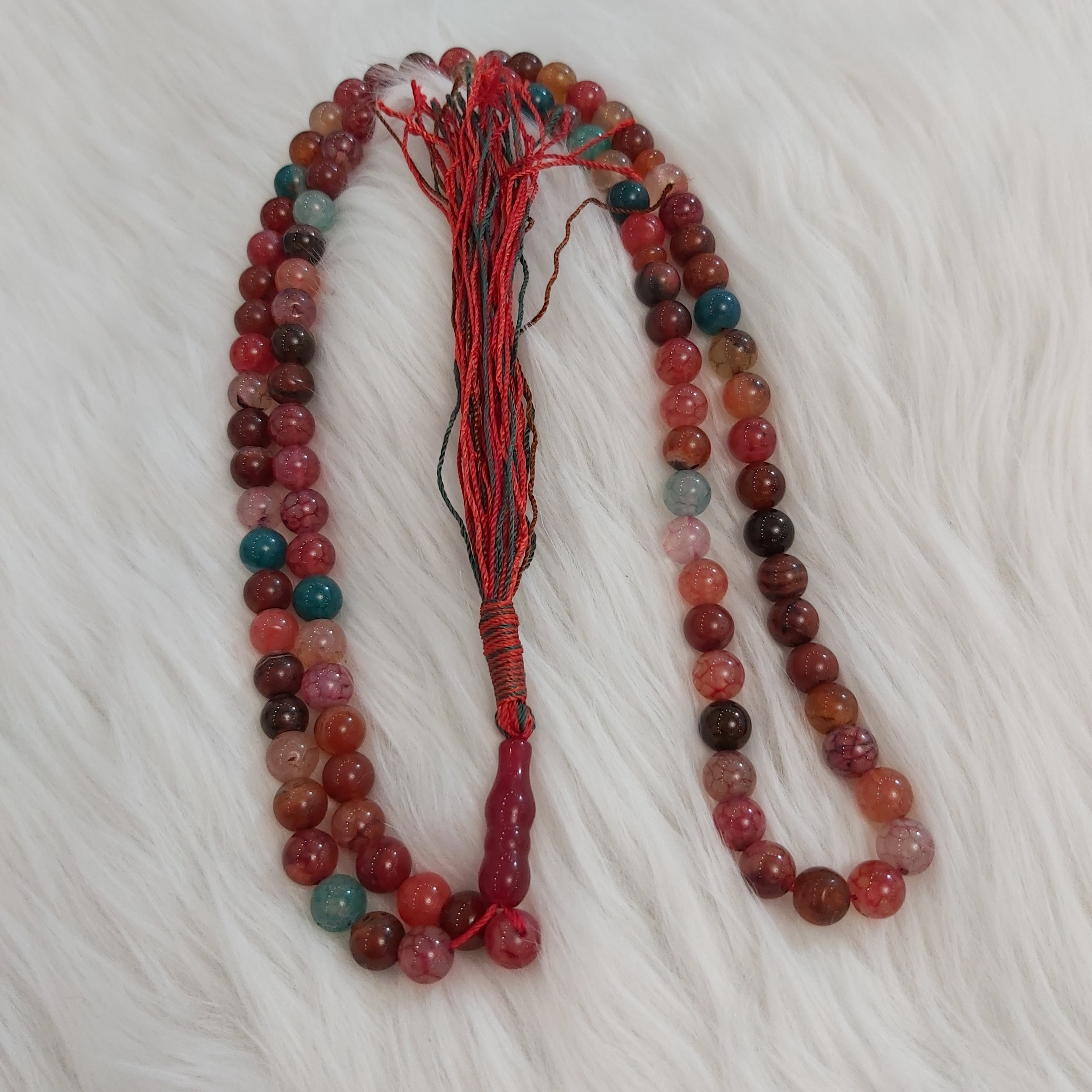 تسبیح سنگ سرخ ماداگاسکار  مدل ۸