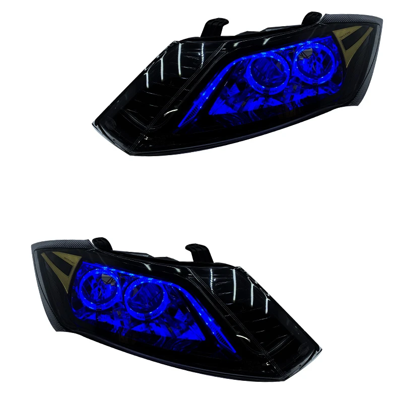 چراغ جلو خودرو گروه پژوهش صنعت مدرن مدل 3D-Angry-Blu مناسب برای ساینا و کوئیک بسته دو عددی