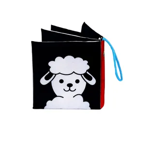 کتاب پارچه ای سیاه و سفید نوزاد انتشارات باوان مدل بع بعی جونم