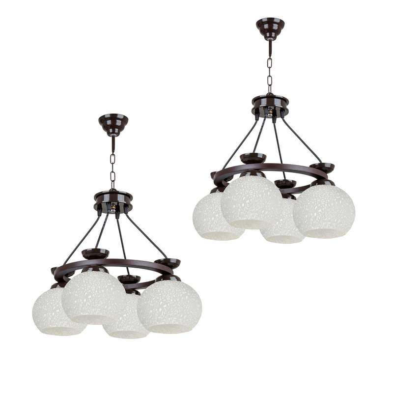 لوستر چهار شعله چشمه نور کد GA576/4-4-Pro بسته دو عددی