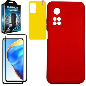 کاور ماموت مدل سیلیکونی مناسب برای گوشی موبایل شیائومی MI 10T به همراه محافظ صفحه نمایش و برچسب محافظ پشت