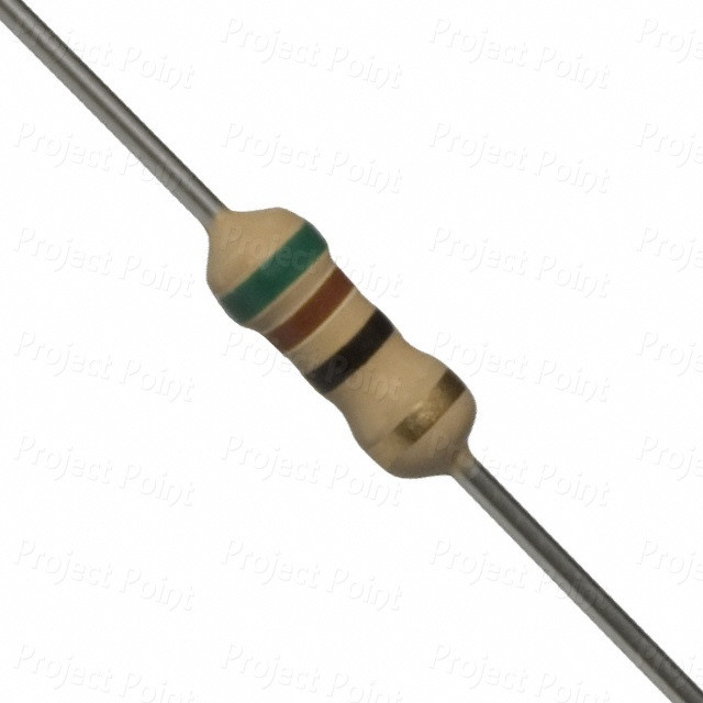 مقاومت 51 اهم 1/4 وات  مدل 51R1/4W بسته 50 عددی